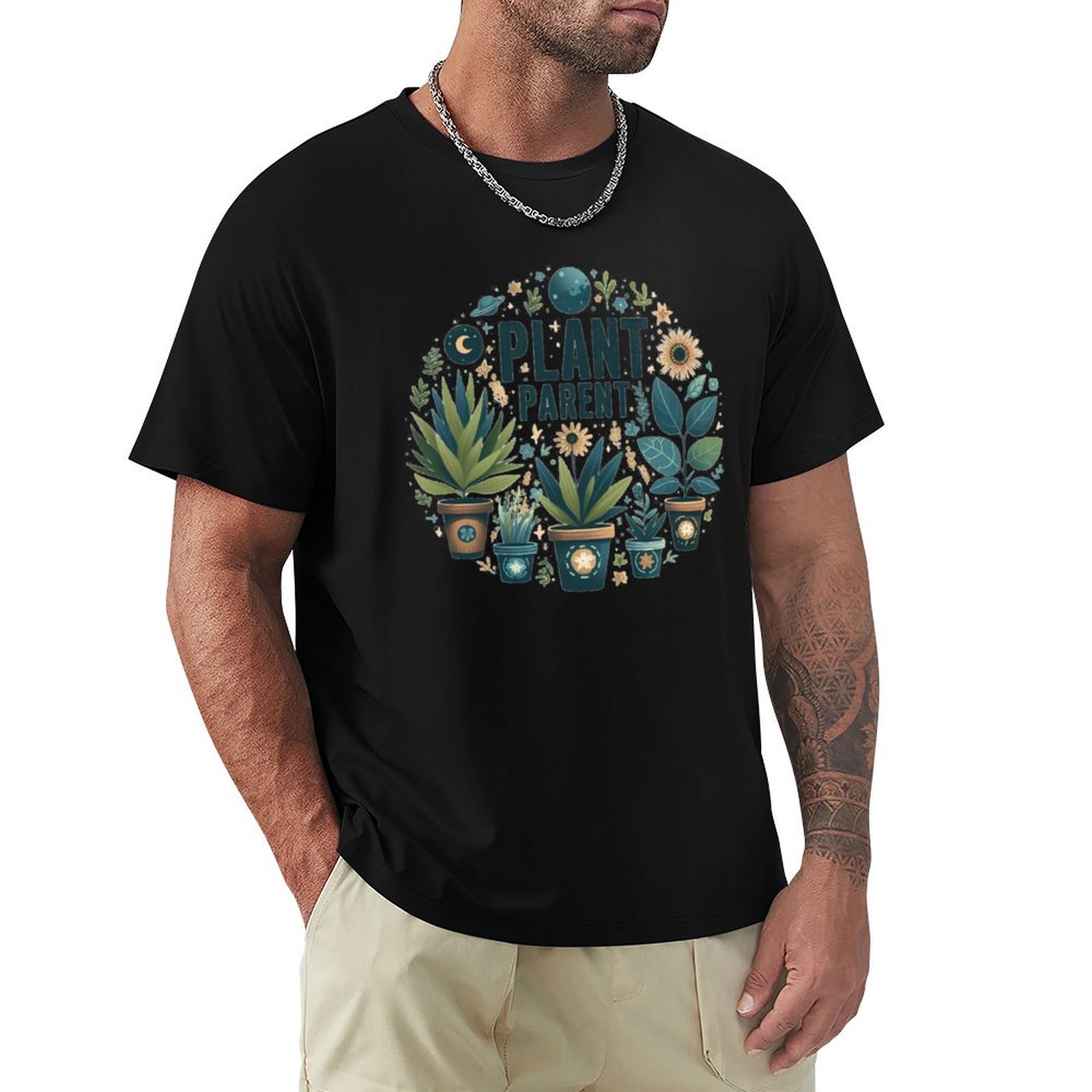 Plant Parent Shirt - Camiseta casual com estampa artística de